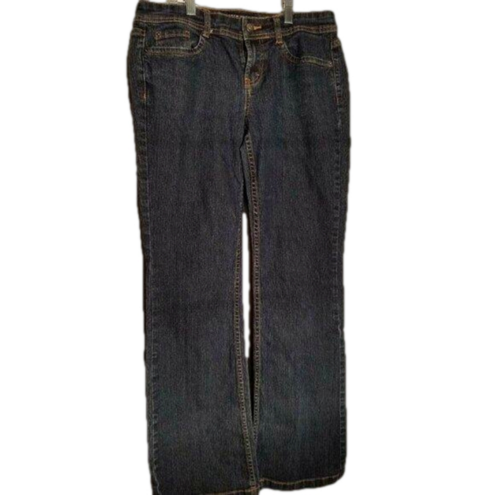 Tommy Hilfiger Womens Dark Wash Jeans Flare Boot Cut Size 27 Measured 30x31
